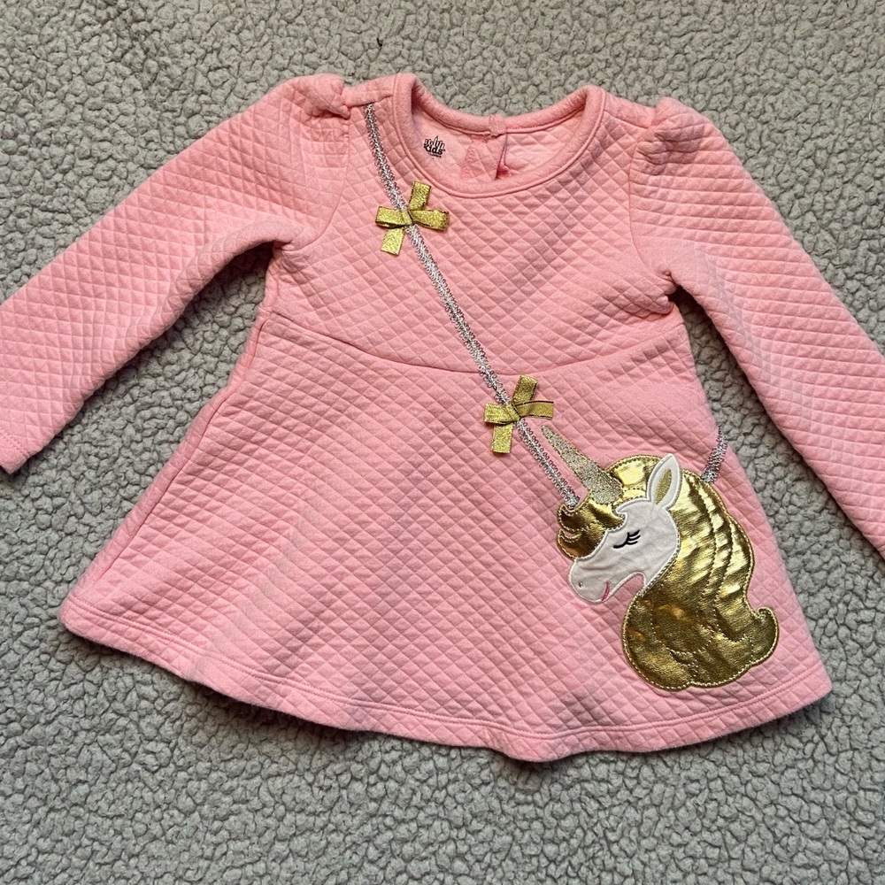 Toddler girl 3T pink quilted sweater